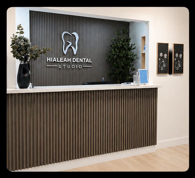 Hialeah Dental Studio reception and office