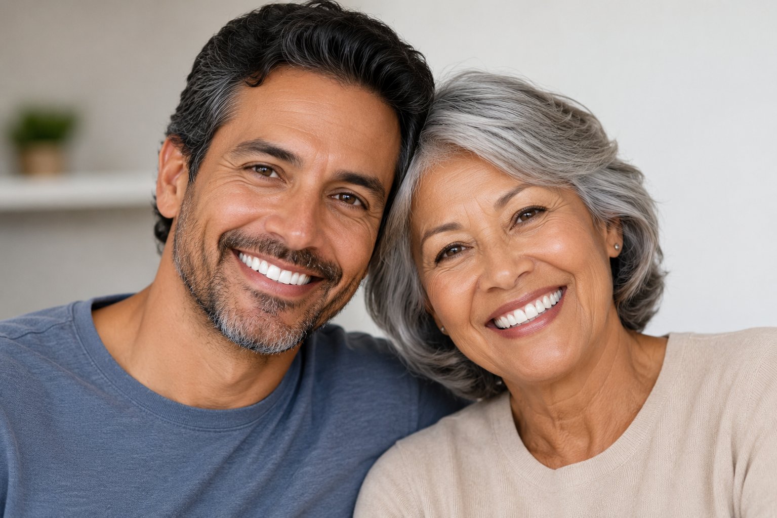 Happy patients after root canal treatment at Hialeah Dental Studio