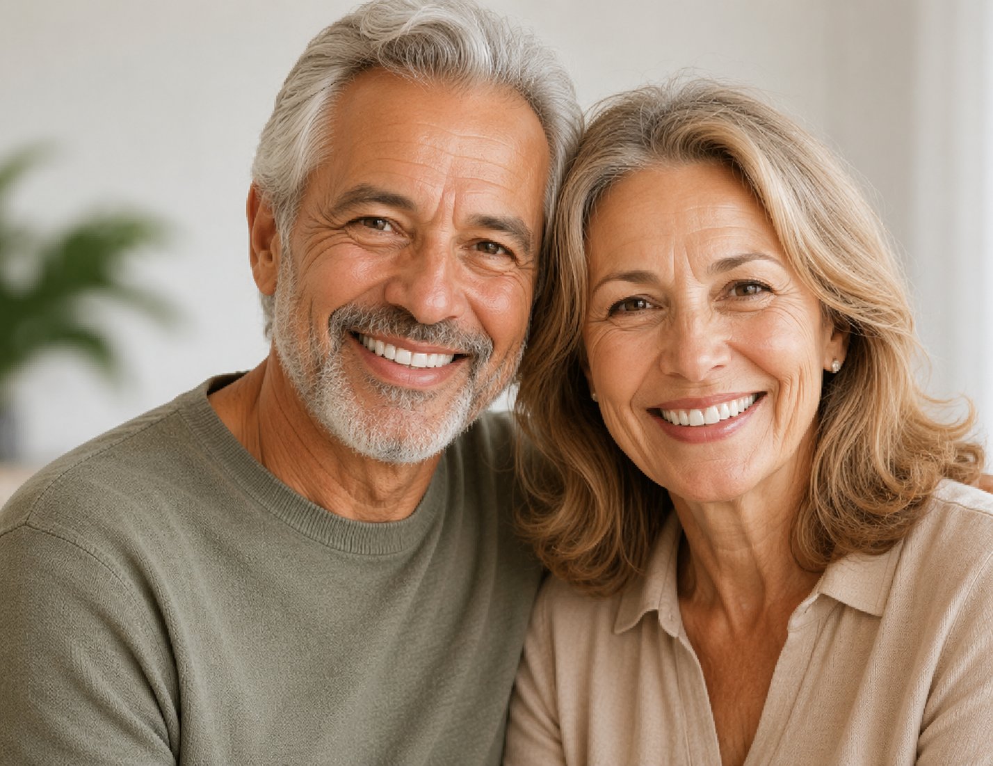 Happy couple after dental implants at Hialeah Dental Studio