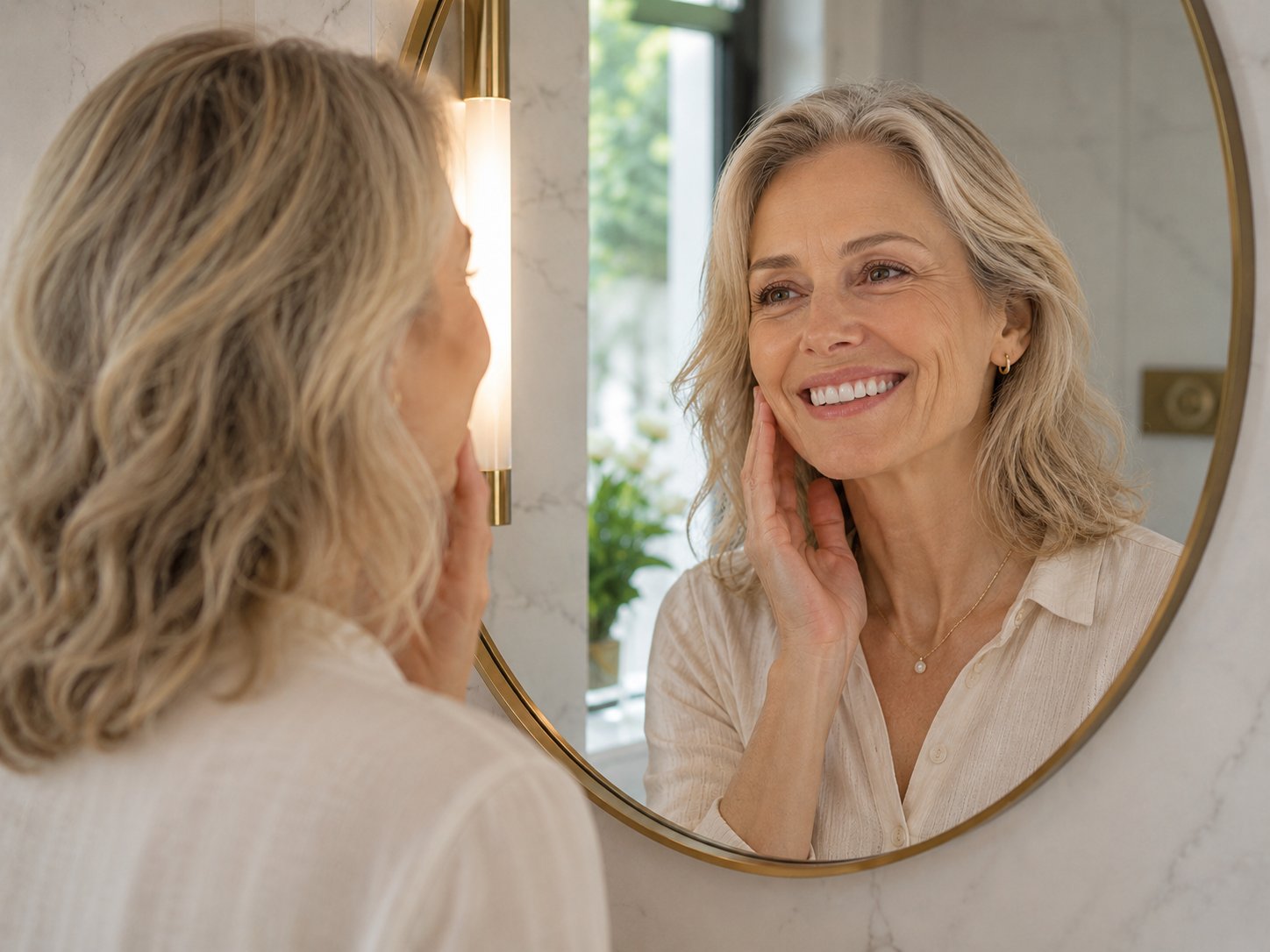 Woman smiling confidently after dental implants at Hialeah Dental Studio
