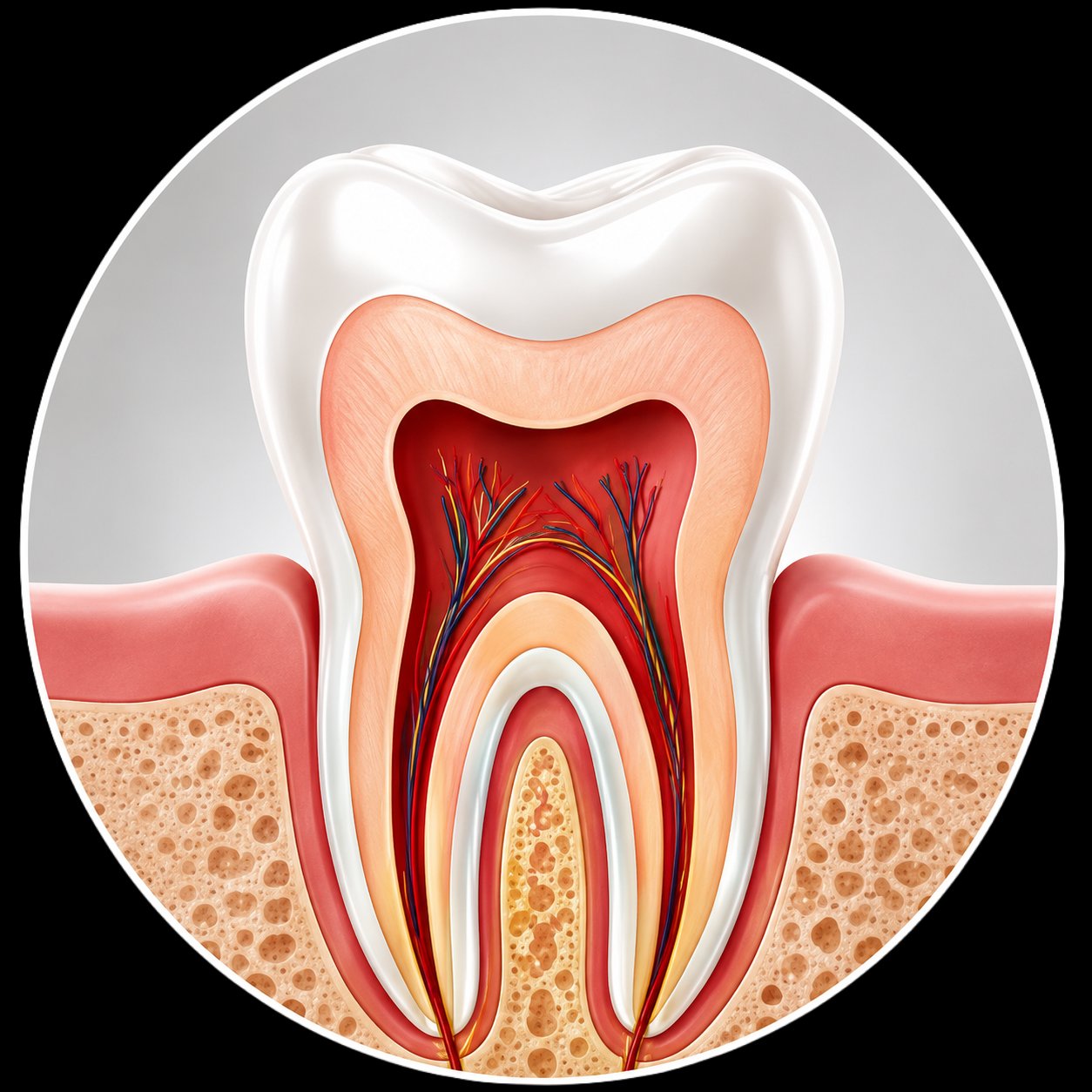 Tooth anatomy cross-section