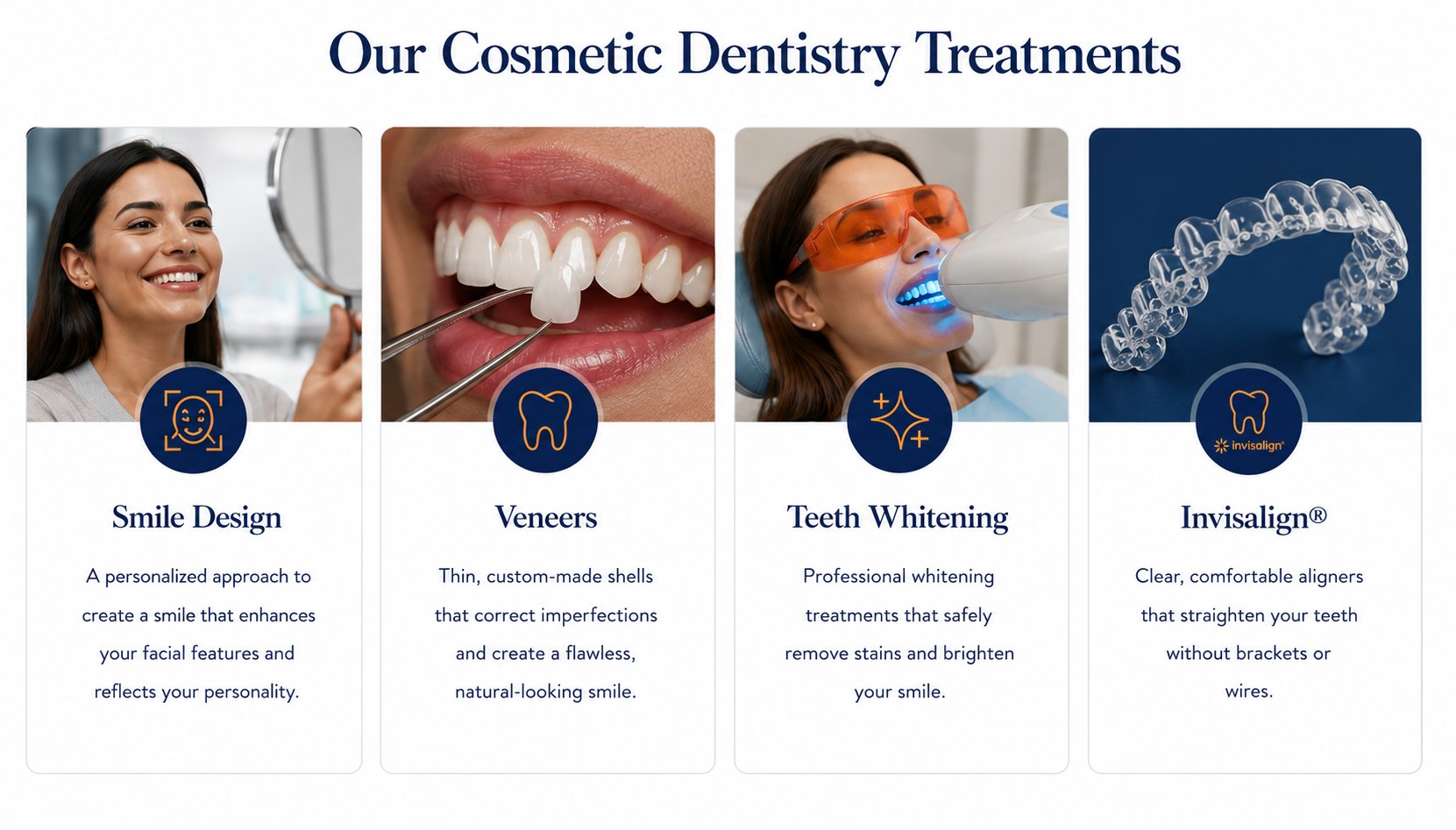Our Cosmetic Dentistry Treatments — Smile Design, Veneers, Teeth Whitening, Invisalign in Hialeah FL
